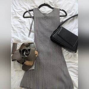 Grey Chunky Heels